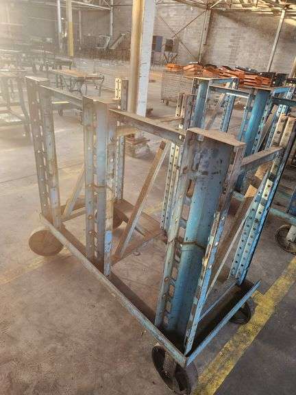 50” X 26” X 51” Blue Rack Trolley