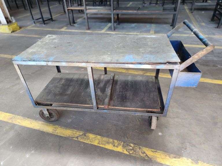 56” X 24” X 31” 2-Tier Rolling Cart