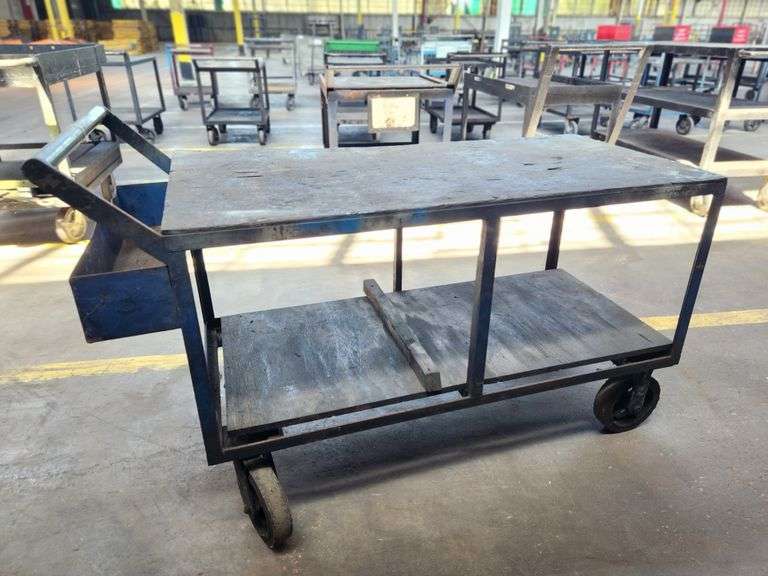 56” X 24” X 31” 2-Tier Rolling Cart
