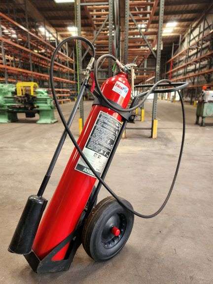 ANSUL Wheeled Carbon Dioxide Fire Extinguisher – 50 lb Unit – CO₂ Type