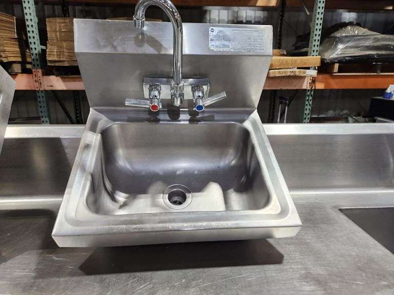 17" wide Stainless Wall Mount Hand Sink