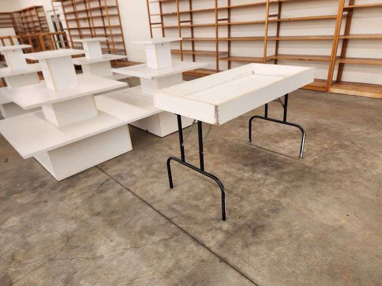 Bid is X 5 Retail Display Tables