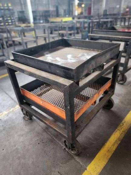 36” X 32” X 36” Metal 2-Tier Rolling Carts
