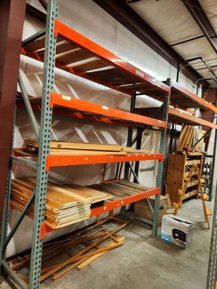 Bid x 2 Sections of Pallet Rack Back wall Warehouse of Factory Outlet