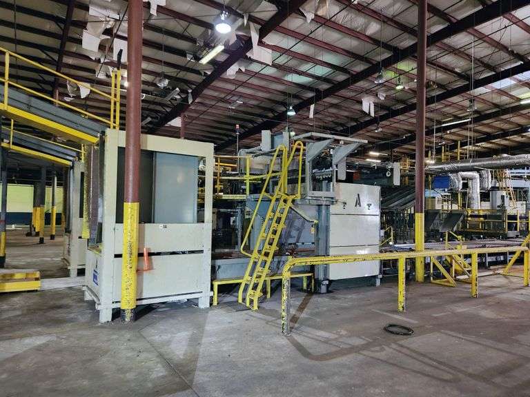 ALVEY 800 PALLETIZING SYSTEM w/ ROBOTIC PALLETIZER & CONVEYORS – (5 STATION LINE)