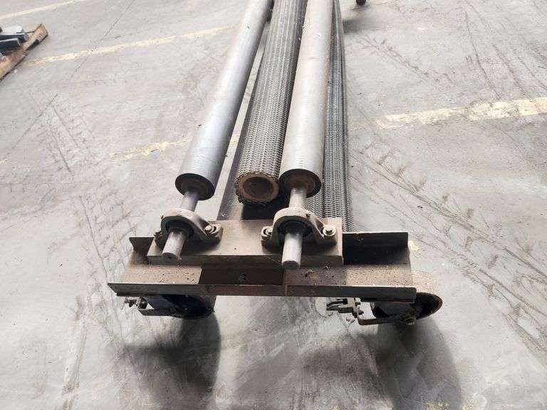 Mesh Belt Dispenser / Uncoiler – 92” Frame w/ Stainless Roll