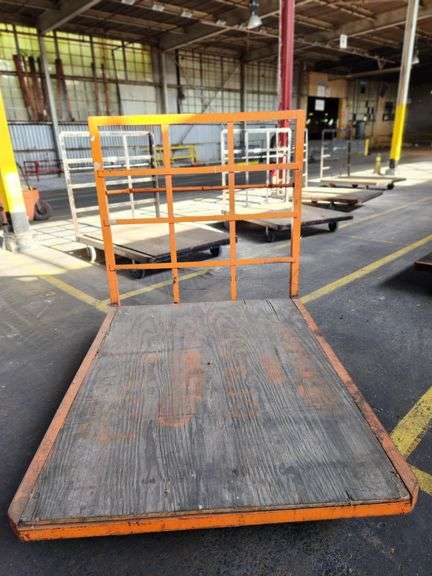 68” X 52” X 60” Steel Frame Wooden Deck Platform Dolly