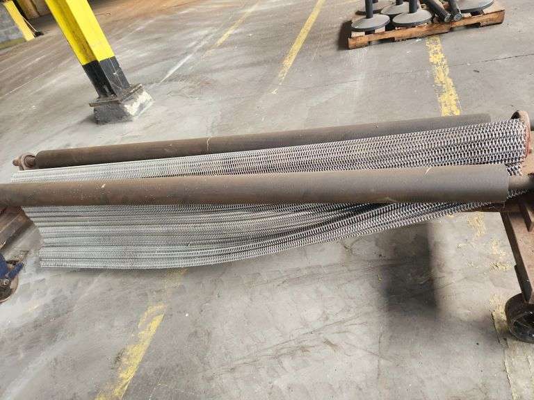 Mesh Belt Dispenser / Uncoiler – 92” Frame w/ Stainless Roll