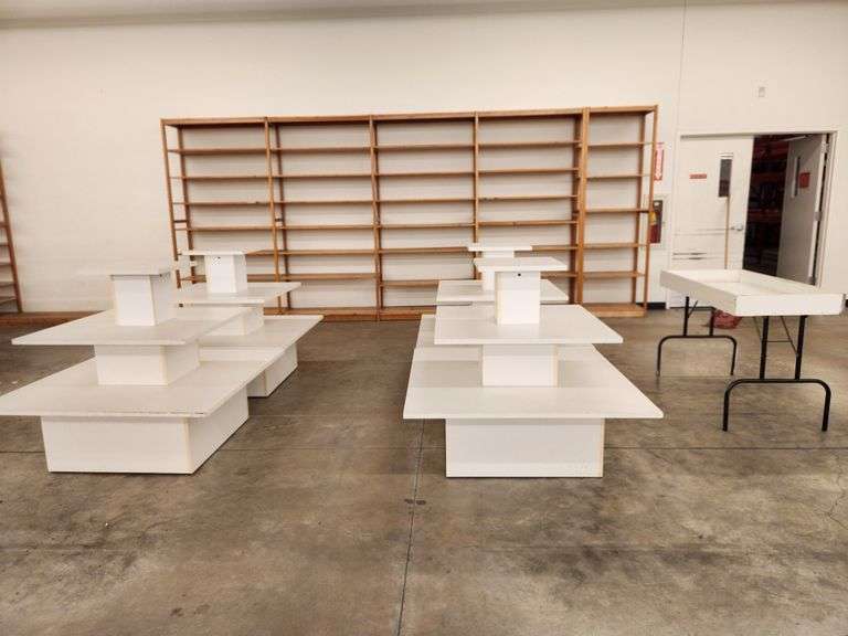 Bid is X 5 Retail Display Tables