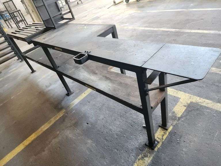 138" Long Steel Work Table