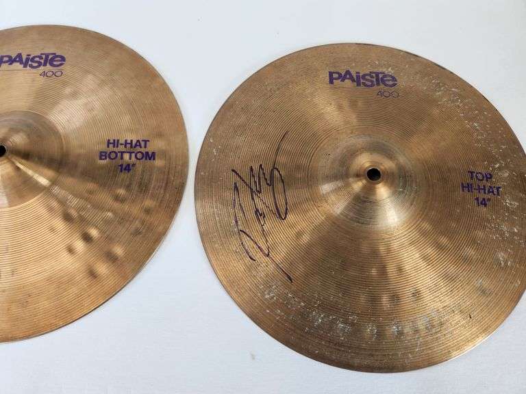 Signed 14” Paiste 400 Hi-Hat Cymbal Pair – Personally Used by Richie Kotzen
