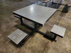 Aluminum Diamond Plate Picnic Table