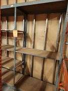Metal Frame Shelving Strip – 9 Bay Run – 48"W x 24"D x 96"H – Buyer Responsible for Removal