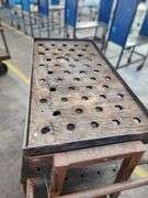 Original Libbey Factory Industrial Steel Cart