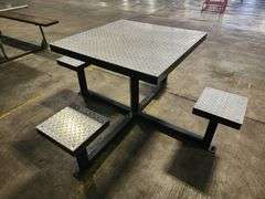 Aluminum Diamond Plate Picnic Table