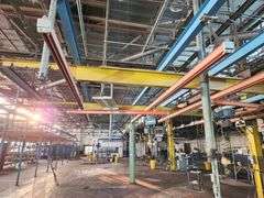 DEMAG Hanging Gantry Rail System w/ 550 lb Electric Hoist – 3 Beam Track Assembly Only