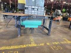 BADASS WELDING WORKSTATION SETUP – ROTARY TABLE, TOOL STORAGE, BUILT-IN AIR TANK + ½ TON JIB CRANE!