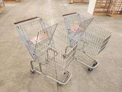 Bid x 2 Chrome Metal Shopping Carts From Libbey Shreveport Outlet Shopping Store