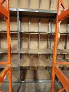 Metal Frame Shelving Strip – 9 Bay Run – 48"W x 24"D x 96"H – Buyer Responsible for Removal