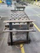 Original Libbey Factory Industrial Steel Cart