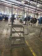 Heavy-Duty Warehouse Rolling Safety Ladder – 3-Step – 40" Top Step Height – 450 lb Capacity