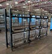 Industrial Shelving Rack   W/Cage Bins