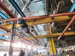 DEMAG Hanging Gantry Rail System w/ 550 lb Electric Hoist – 3 Beam Track Assembly Only