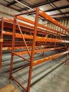Bid x 2 – Pallet Rack Sections – 8' x 43" Uprights w/ 12' Crossbeams – Buyer Responsible for Removal