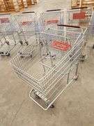 Bid x 7 Chrome Metal Shopping Carts From Libbey Shreveport Outlet Shopping Store