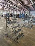 Heavy-Duty Warehouse Rolling Safety Ladder – 3-Step – 40" Top Step Height – 450 lb Capacity