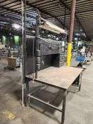 Heavy-Duty Steel Work Table  Overhead Light & Fan – 74" x 45" x 108" Tall