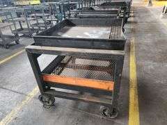 36” X 32” X 36” Metal 2-Tier Rolling Carts