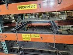 Bid x 2 – Sections of Pallet Racking Loaded with DESTACO Toggle Clamp ...