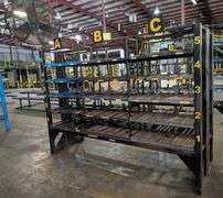 Industrial Parts Shelving Rack With Fan