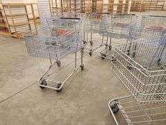 Bid x 10 Chrome Metal Shopping Carts From Libbey Shreveport Outlet Shopping Store