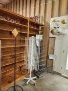 All Shelving, Fixtires, Displays and File Cabinet in Storage Area Factory Outlet Store