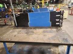 Heavy-Duty Workstation Table w/ Vise Steel Top 72" x 36" x 33" tall to Work Top