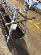Heavy-Duty Industrial Steel Rod Rack on Casters – Shop Storage or Decor Statement Piece