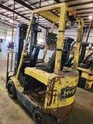 HYSTER 4,500 lb Electric Forklift – Model E45XM2-27 – 189" Lift Height – NO BATTERY