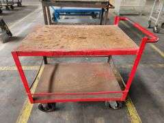 40” X 27” X 39”  Metal 2-Tier Rolling Carts