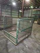 Heavy-Duty Industrial Steel Mesh Parts Cage – 52”W x 64”D x 54.5”H – Open Front – Stackable