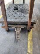 Original Libbey Factory Industrial Steel Cart