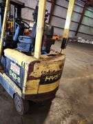 HYSTER 4,500 lb Electric Forklift w/ Charger – Model E45XM2-27  – 189" Lift Height w/ INTERMEC T2455 Terminal