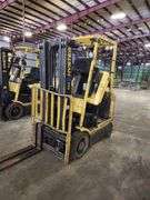 HYSTER 4,500 lb Electric Forklift – Model E45XM2-27 – 189" Lift Height – NO BATTERY
