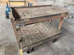 49” X 25” X 43” Metal 2-Tier Rolling Carts