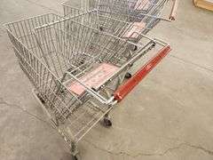Bid x 5 Chrome Metal Shopping Carts From Libbey Shreveport Outlet Shopping Store