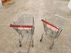 Bid x 2 Chrome Metal Shopping Carts From Libbey Shreveport Outlet Shopping Store