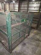 Heavy-Duty Industrial Steel Mesh Parts Cage – 52”W x 64”D x 54.5”H – Open Front – Stackable