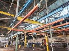 DEMAG Hanging Gantry Rail System w/ 550 lb Electric Hoist – 3 Beam Track Assembly Only