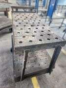 Original Libbey Factory Industrial Steel Cart